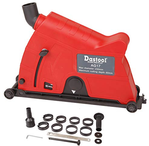 Dastool Dust Collector Attachment,Cutting Dust Shroud for Angle Grinders 7 inch to 9 inch AG17
