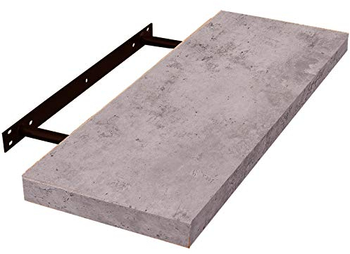 EUGAD Étagères Murale en MDF,étagère de Rangement décorative Flottante 40cm Longueur,Gris