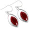 Jeweloporium 925 Sterling Silber Ohrring für Damen Rot Granat Quarz Edelstein Tropfen Baumeln Handgefertigt Sílbern Ohrring Halloween Geschenk Mode Schmuck