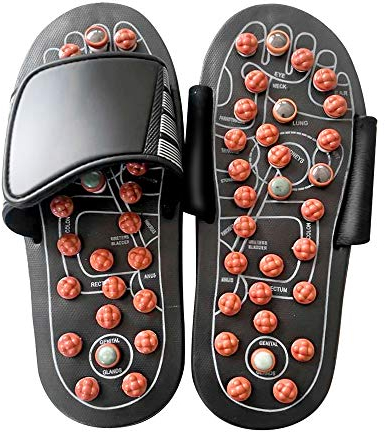 LAPONO Massage Schuh Akupressur - Yoga Fitness Fußpflege Massage Orthotic Slipper Gesundheit Pantoffeln Kreisläufe Verbessern Für Damen Und Herren (L(Men 45-46/Women 43-44EU))