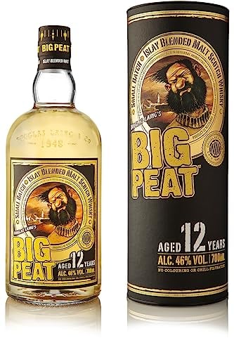 BIG PEAT 12 ans - Blended Malt Whisky - 46% Alcool - Origine : Ecosse/Islay - Notes de réglisse & de tourbe - Vieili 12 ans - Whisky de dégustation - 70 cl