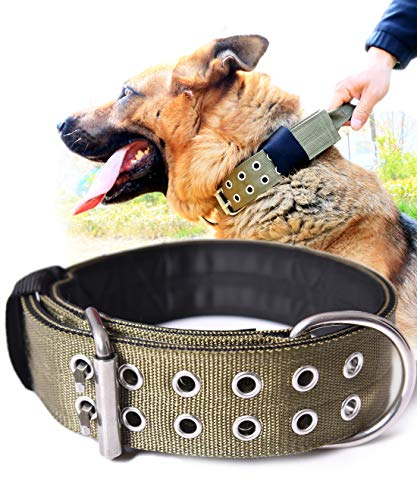 PP COLOR Hundehalsband für große Hunde – 5,1 cm breite Taktische Halsbänder mit Griff extra Hunderassen, Camouflage, strapazierfähig, 0,6 Dickes Welpenhalsband, K9 Nylon, Haustierhalsband L