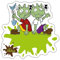 Spreadshirt Die Olchis Classic Olchi-Kinder Mit Wunschnamen Sticker, max. 10 x 10 cm, 10 x 10 cm, Mattweiß