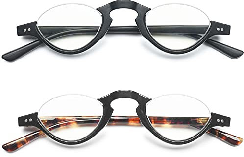 VEVESMUNDO Anti Blaulicht Lesebrille Damen Herren Modern Federscharnier Computerbrille Blaulichtfilter Lesehife Sehhilfe Brille mit sehstärke (2 Stück Lesebrillen(Leopard+Matt Schwarz), 1.5)