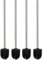 Vani WC Bürsten Set Edelstahl 4er Set XL – Toilettenbürste mit Gratis Mikrofasertuch – Langlebige Klobürste für Bad und Toilette