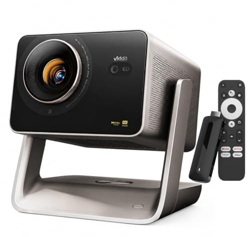 Vidda C5 Ultra 4K Laser Beamer 4400 CVIA Lm 6000:1 0.9-1.5:1 Home Projector | MCL.3A Tri-Color Laser 4400 CVIA Lm 56W Hi-Res Speaker WiFi 7 Bluetooth HDMI | Android Chinese OS with KD3 Google TV Stick