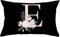 Lieson Couchkissen Dekokissen, Kissenhüllen 30x50cm 1 Stück Kopfkissenbezug Schwarz Rose 12 Englische Buchstaben E, Polyester