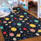 Mazovia Kinderzimmerteppich Antirutsch - Waschbar bis 30 Grad - Planeten Weltraum - Kurzflor Kinderteppich Teppich für Kinderzimmer - ÖKO-TEX - Teppiche Junge Schwarz Bunt 120 x 170 cm
