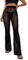 GORGLITTER Damen Transparent Schlaghose Yogahose Elastischer Bund Mesh Lange Hosen Hohe Taille Strandhose Schwarz M