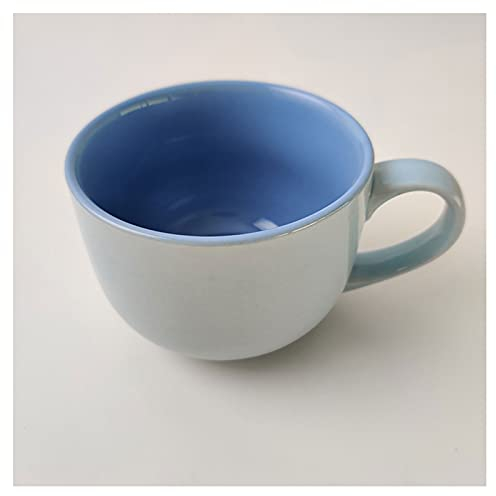 Tazza da caffè, Tazza da tè Tazza Personalizzata per la Pancia Grande Tazza da Colazione Creativa Tazza per Bevande Calde in Ceramica di Colore Puro (A)