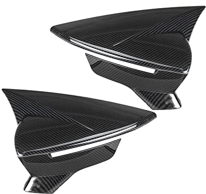 beabadoobee 1 Paar Auto-Seitenspiegel-Abdeckkappen, passend for Seat Leon MK3 MK3.5 5F ST FR Cupra 2013–2019, Rückspiegel, glänzend schwarz/Karbonfaser Spiegelabdeckungen (Color : Carbon Look)