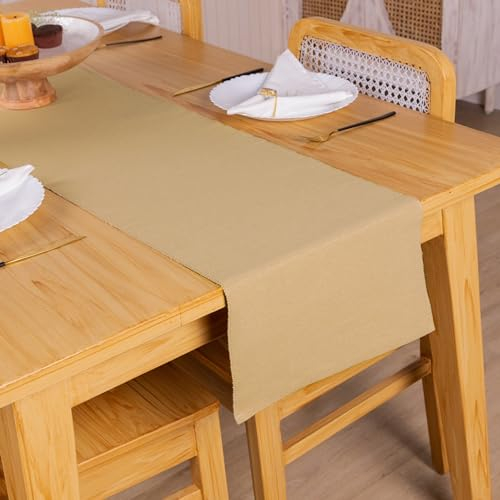 Croissant Braun Farmhouse Tischläufer 33 x 183 cm - rustikale Brautdusche Dekoration für Hochzeitsfeier liefert Home Wohnzimmer Tischläufer Dekorative Accessoires