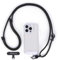 project-cb Cell Phone Lanyard 1,Tether Tab 2,Adjustable Crossbody Strap,Lanyards for Around the Neck,Rope Strap (Black-B)