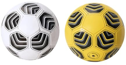 HOT BARGAINS Pack of 2 Size 5 Stylish all Weather Football Ideal for Training & Matches, Suitable for All Grounds and Weather, for Boys, Teens & Footballers for All Ages