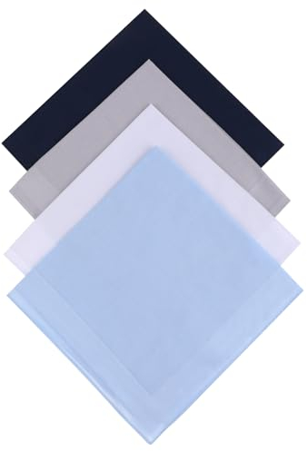 Giantree 4 Stück Taschentücher Herren, 40cm x 40cm Weiches Einstecktuch Baumwolle Stofftaschentücher herren Handkerchief herrentaschentücher taschentücher stoff Herrenanzug-Zubehör