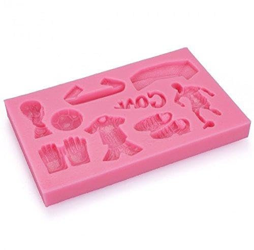 Football Goal Boots World Cup Footballer Silicone Mould Suitable for Making Cake Fondant Jewellery Candy Soap Wax Jelly Chocolate and More