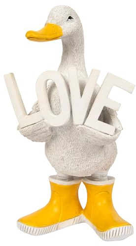 The Leonardo Collection Quackers Duck Love Home Decor Figurine | Love Theme, Duck Character, Elegant Craftsmanship, Stable Base, Tabletop Display, Memorable Keepsake