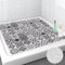Lurowo Tapis de Douche Antidérapant, Tapis de Salle de Bain en Luffa avec Drainage, PVC texturé Tapis de Sol de Douche Séchage Rapide… (D, 80 * 80cm)