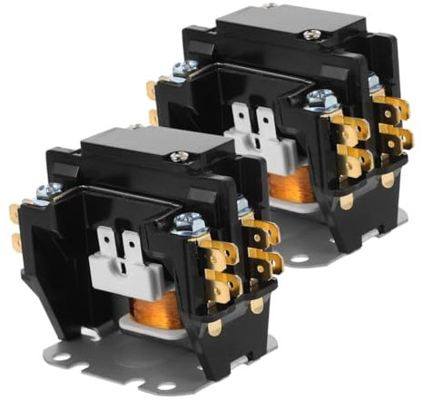 HOMOCONO 2 Stück Klimaanlagen Schütz Einpoliger Schütz Kondensator Schütz Für Kompressor Klimaanlage Kompressor Klimaanlage Schütz Für Kompressor Passend Aus Schwarzem Kunststoff