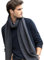 LA FERANI Herren Kaschmir Schal dünn Winter Herbst 185x65 Kaschmirschal elegant geschmeidig dunkel Grau Casual Style geschmeidig Wollschal Wolle Uni Farbe Herrenschal (dunkel Grau)