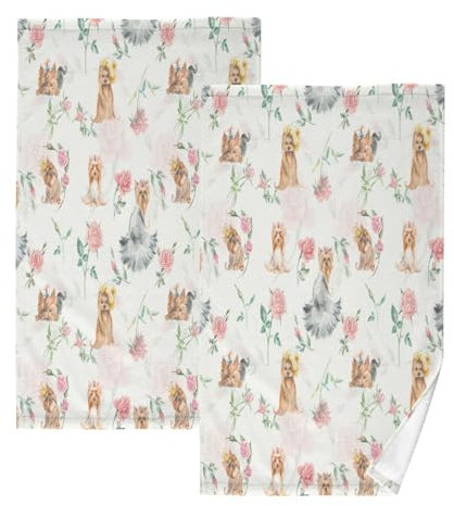 RPLIFE Vintage-Handtücher mit Rosenmotiv, für Badezimmer, 40,6 x 71,1 cm, dekorative Workout-Handtücher für Fitnessstudio