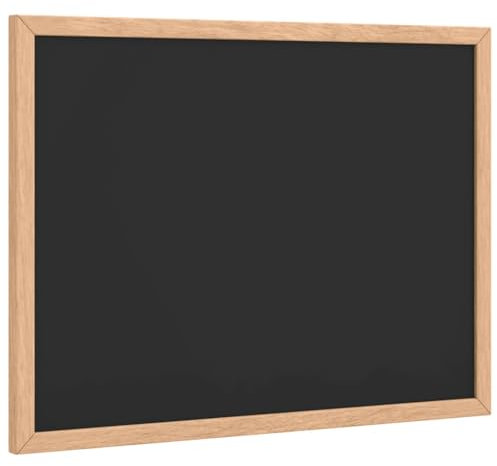 vidaXL Kreidetafel mit massivem Kiefernholzrahmen Schwarz 40x30 cm, Tafel, Kreidetafel für Wand, Schreibtafel für Büro, Küchentafel