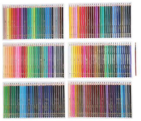 Yomiyuyr Aquarellstifte-Set, professionelle Aquarell-Buntstifte, vorgespitzt mit Pinsel für Kunst und Malerei, 180 sortiert (180 Farben)