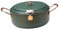 TOPBATHY 1 Pc Poêle à Frire Friteuse Réservoir Pot Batterie De Cuisine Ninja Vide Cuisinier Mini Fabricant De Frites Grille- Scellant Non Bouilloire Friture Green Acier Carbone