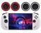 GIOPUEY Joystick Thumb Stick Grips Cap Compatible with Lenovo Legion Go S, 4 Pack Silicone Thumb Grip Caps Joystick Caps Protective Case Cover, Soft Anti-Slip - Black/Red+Black/White