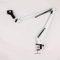 Micfuns whtie Adjustable Microphone Stand, Professional Microphone Holder with Spider and Adapter for Studio Program Recording, Broadcasting, TV Station, Compatible with Blue Yeti Microphone