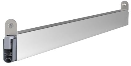 Athmer Schall-Ex L-15/30 WS Absenkdichtung - 958 mm - Silber | Nutmaß 15 mm breit x 30 mm tief - kürzbar um 125 mm - Türbodendichtung - Zugluftstopper und Schallschutz
