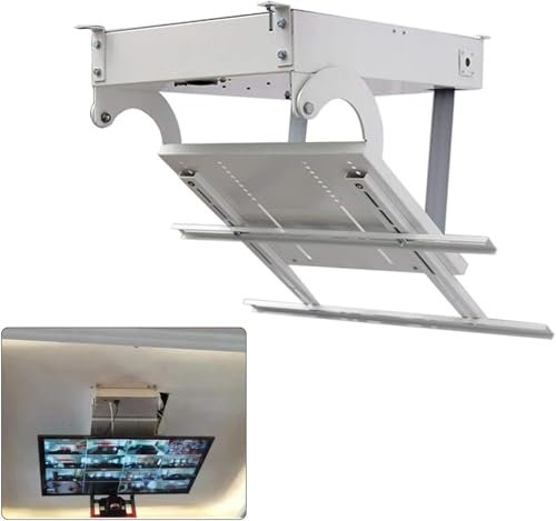GAOXIONG Ceiling TV Mount, Motorized TV Bracket, Electric Adjustable Angle Ceiling TV Mount Bracket, Remote Control Large Flip Down Motorized Pitched Roof(70-85in TV)