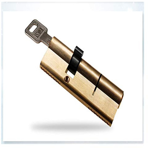 Schließzylinder,Zylinderschloss Messing Türverriegelungszylinder verlängert 65 70 80 90mm vorgespannter Sperrkern-Diebstahl(90(37.5 52.5))