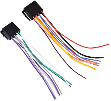 2 DIN Radio Wire Harness – Anschlusskabel für Autoradio, Stromkabel für das Radio | -Ersatzkabeladapter für das Audio-System im Auto