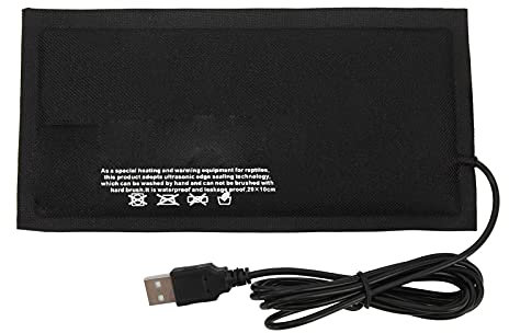 GLOGLOW Reptile Heating Mat, Constant Temperature 45°C Carbon Fiber Moistureproof Folding Heating Pad for Small Animals with USB Plug for Reptiles Lizards (Large size 28 * 18cm (constant