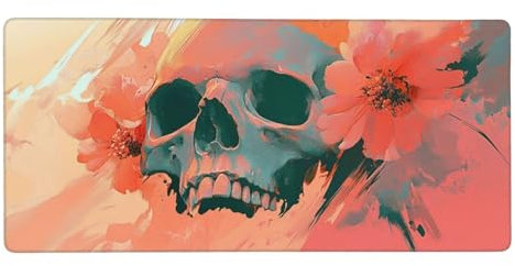 Tapis de Souris XXL Rose 1500 x 800 mm, Base en Caoutchouc Antidérapante Fleur Tapis Souris Etendu, Imperméable Surface Nanotextile de Haute Précision Améliore la Mousepad Durable avec Vitesse M55