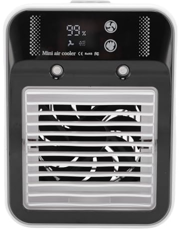 aqxreight Wiederaufladbare Tragbare Klimaanlagen USB -Desktop -Luftkühler Niedrig Unter 55 DB mit Nebelbefeuchtung und Handle für das Campingbüro Im Innenbereich Im Innenraum