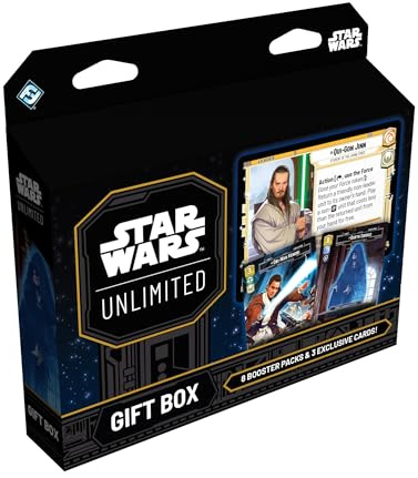 Asmodee Star Wars: Unlimited Gift Box - Collectible Trading Card Game Expansion, Includes 8 Booster Packs, 2 Exclusive Variant Cards & Oversized Leader, Ages 12+, 2+ Players, 20 Minute Playtime