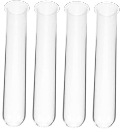 SEWACC 4er-Set Glas-Reagenzgläser für Pflanzenvermehrung, 11 cm Anzuchtröhrchen aus transparentem Glas, Hydroponik-Vasen für Wasserpflanzen und Stecklinge, Dekoration für Zuhause und Büro