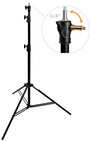 METTLE Lampenstativ, Studiostativ 300 cm mit Wechsel-Spigot bis 7,5 kg Leuchtenstativ Lichtstativ Stativ für Studioblitz Studioleuchte Fotostudio Zubehör