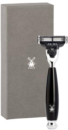 MÜHLE Nassrasierer - Vivo Serie - kompatibel mit Gillette-Klingen - Edelharz schwarz