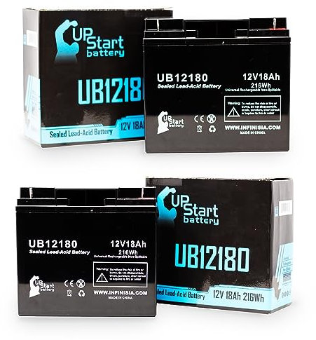 2x Pack - Replacement for APC SMART-UPS SUA1500 Battery - Compatible UB12180 Universal Sealed Lead Acid Battery (12V 18Ah 18000mAh T4 Terminal AGM SLA)