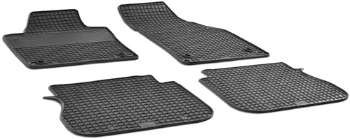 WALSER DirtGuard Gummi Fussmatten Auto für VW Caddy III 03/2004-05/2015, Caddy IV 05/2015-Heute, 100% passgenaue Auto Fußmatten, robuste Universal Fußmatte Auto, Gummimatten Auto