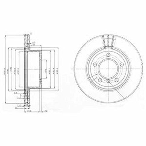 DELPHI 2x Bremsscheibe Vorne Ø292mm Höhe: 73mm Dicke: 22mm Belüftet BG3900C