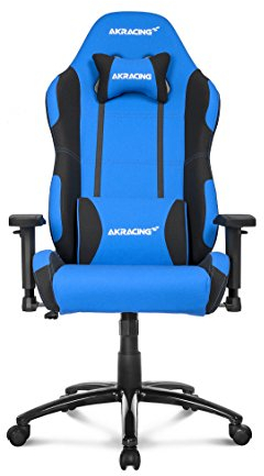 AKRACING Gaming Stuhl Core EX Blau/Schwarz mit Kissen, Stoffbezug - Blau/Schwarz