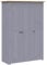 vidaXL Panama-Kiefer Kleiderschrank Grau 3-Türig Dielenschrank Garderobenschrank Schlafzimmerschrank Schrank Holzschrank 118x50x171,5cm