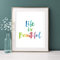 Din A4 Kunstdruck - ungerahmt - Spruch - Life is beautiful - Das Leben ist wunderschön - Motivation Schrift Bunt Druck Poster Bild