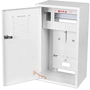 Zählerschrank Sicherungskasten Verteilerkasten AUFPUTZ 1-3 PHASEN IP30 (1PHASEN 10 Sich RU-1-P-10)