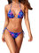 Tainehs Sexy Neckholder-Bikini für Damen, Tanga, zweiseitig, Triangel-Bikini, Badeanzüge, Rosa Blume, S