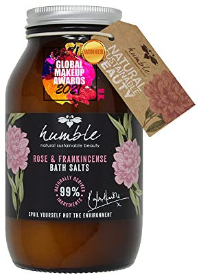 Humble Rose and Frankincense Bath Salts (500 g) - Spoil Yourself not the Environment, Carefully Created with Natural, Biodegradable Ingredients, Cruelty Free